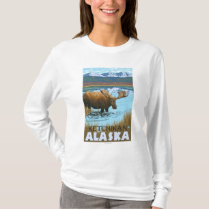 Moose Drinking at Lake - Ketchikan, Alaska T-Shirt