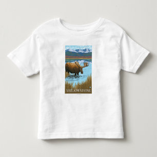 Moose Drinking at Lake - Yellowstone National Toddler T-Shirt