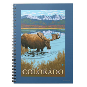 Moose DrinkingColorado Notebook
