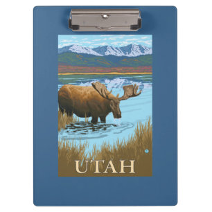 Moose DrinkingUtah Clipboard