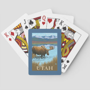 Moose DrinkingUtah Playing Cards