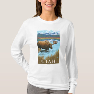 Moose DrinkingUtah T-Shirt