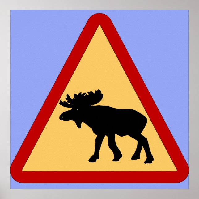 Moose (Elk) Road Sign (Front)