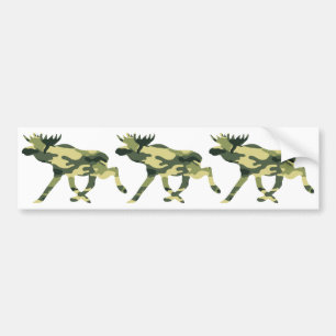 Moose / Elk Woodland Camouflage / Camo Bumper Sticker