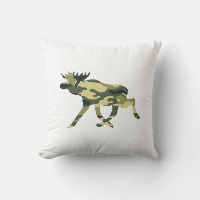 Moose / Elk Woodland Camouflage / Camo Cushion (Front)