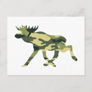 Moose / Elk Woodland Camouflage / Camo Postcard
