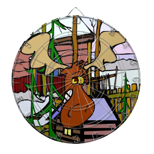 Moose Face Darts Dartboard (Front)