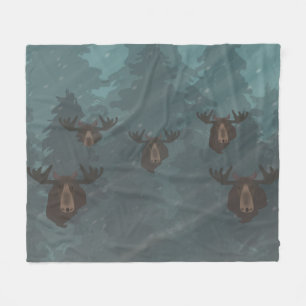 Moose Fleece Blanket