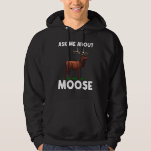 Moose For Men Women Elk Deer Animal Moose Hoodie