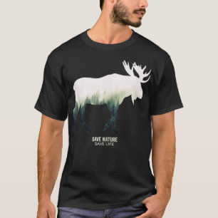 Moose Forest Animal Nature Environment Wilderness T-Shirt