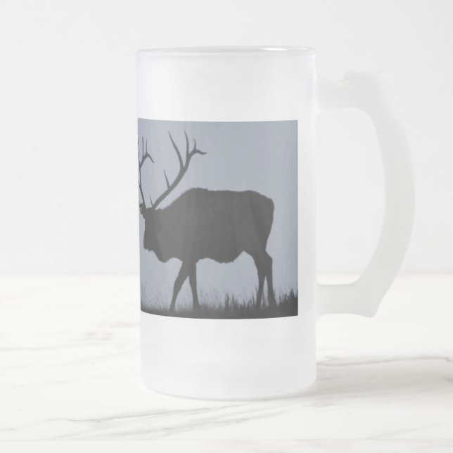 MOOSE FROSTED GLASS BEER MUG (Right)