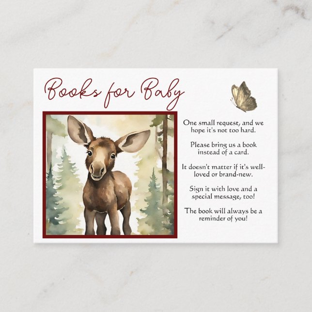 Moose Gender Neutral Books for Baby  Enclosure Card (Front)