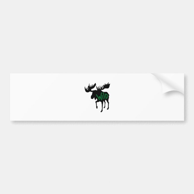 MOOSE GONE WILD BUMPER STICKER (Front)
