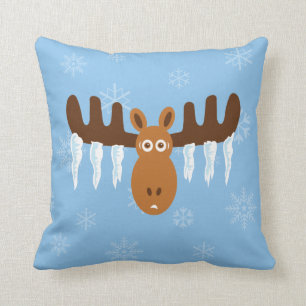 Moose Head_Icicle Antlers Cushion