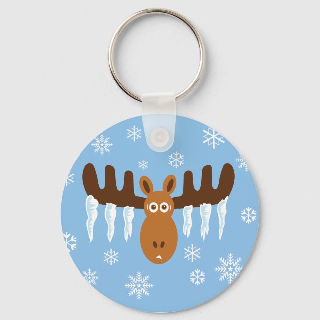 Moose Head_Icicle Antlers Key Ring (Front)