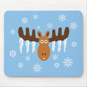 Moose Head_Icicle Antlers Mouse Mat