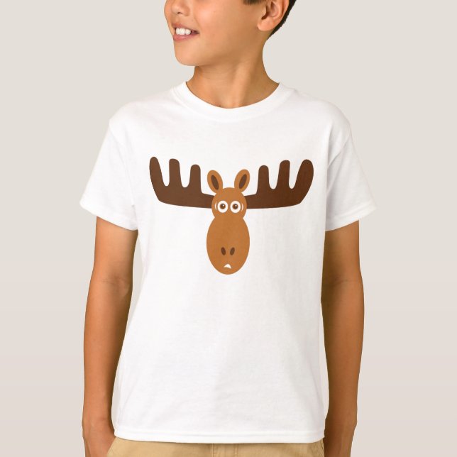 Moose Head_kids blue ringer T-Shirt (Front)