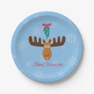 Moose Head_Mistletoe_Merry KissMoose_Party Time Paper Plate