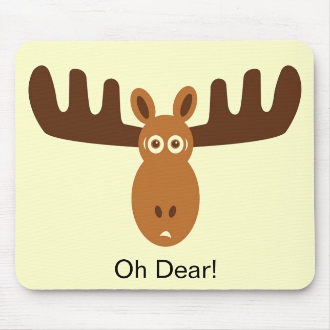 Moose Head_Oh Dear! Mouse Mat (Front)