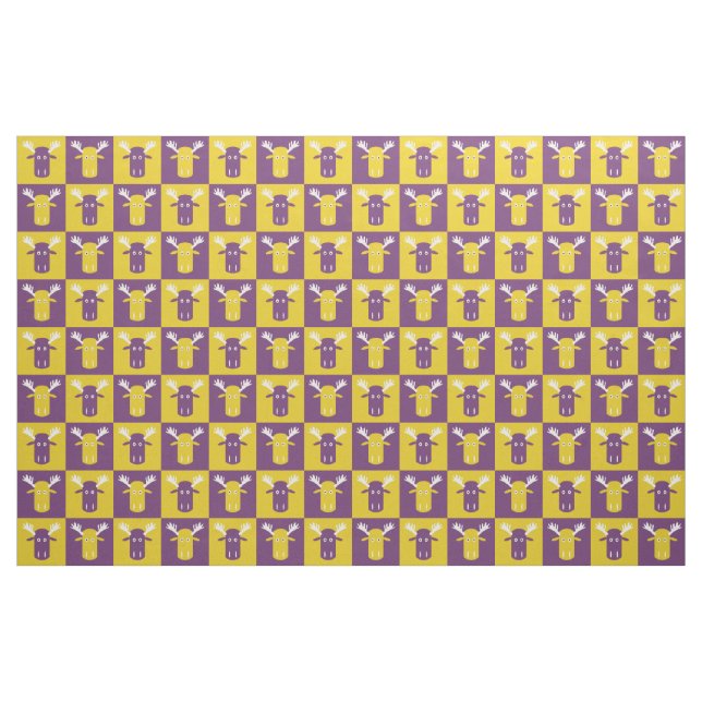 Moose Head Pop Art custom fabric (Fat Quarter)