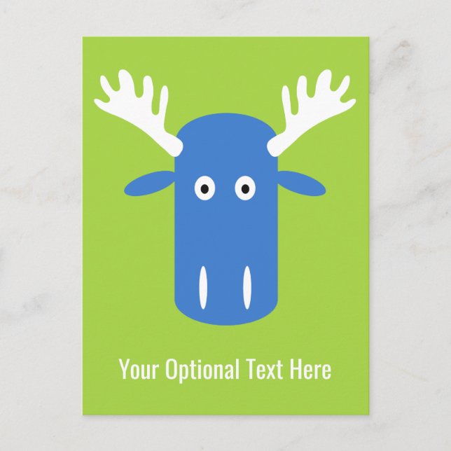 Moose Head Pop Art custom postcard (Front)