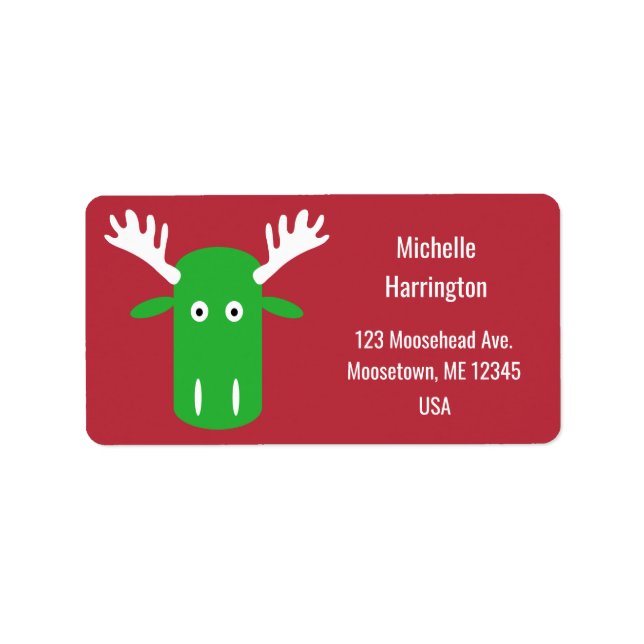 Moose Head Pop Art custom text labels (Front)