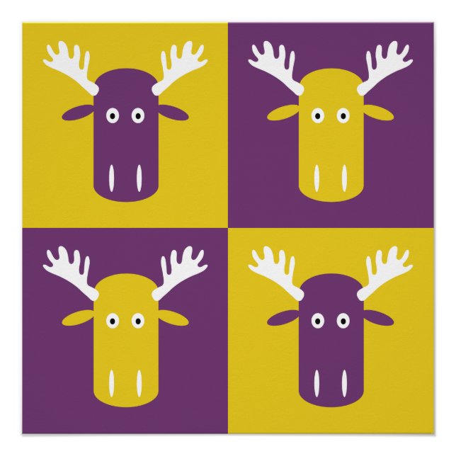 Moose Head Pop Art poster (Front)