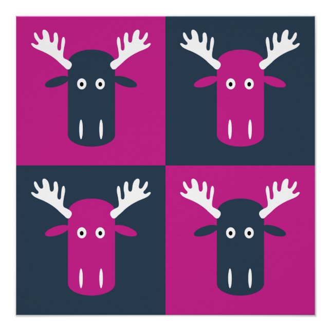 Moose Head Pop Art poster (Front)