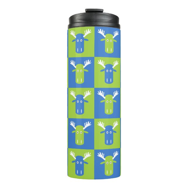 Moose Head Pop Art tumbler (Front)