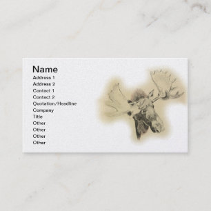 Moose Head Sketch Business Card