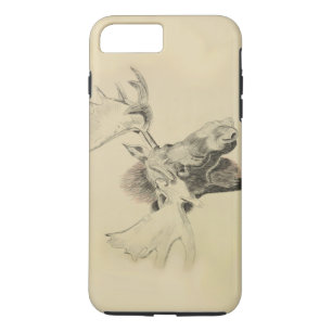 Moose Head Sketch iPhone 8 Plus/7 Plus Case