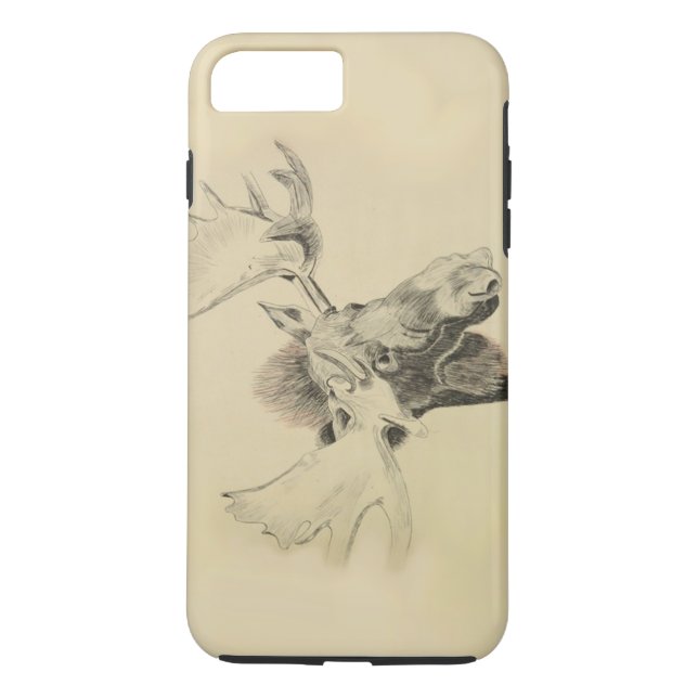 Moose Head Sketch Case-Mate iPhone Case (Back)