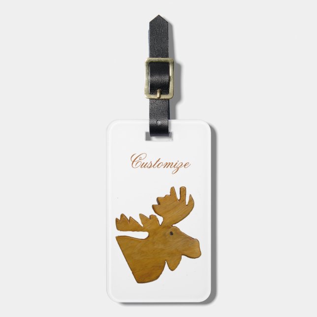 Moose Head Thunder_Cove Luggage Tag (Front Vertical)