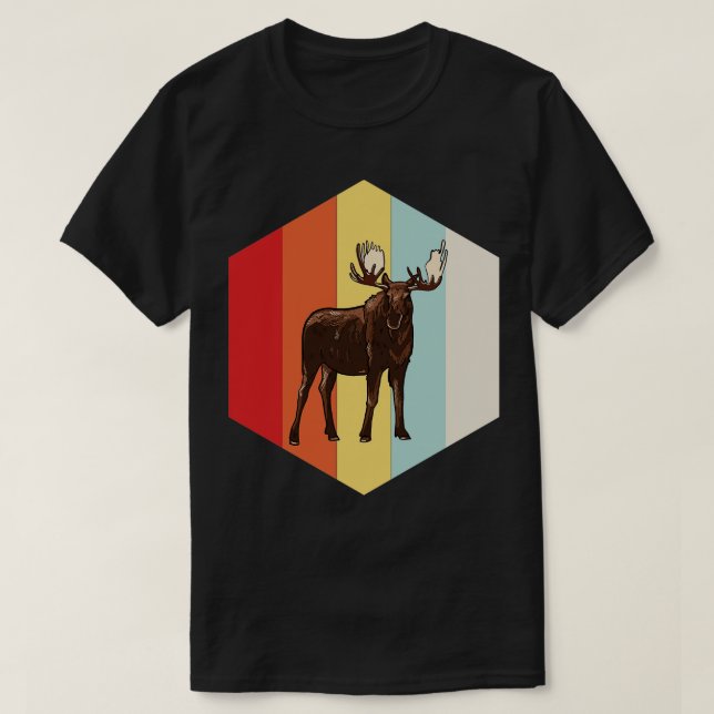 Moose Hexagon T-Shirt (Design Front)