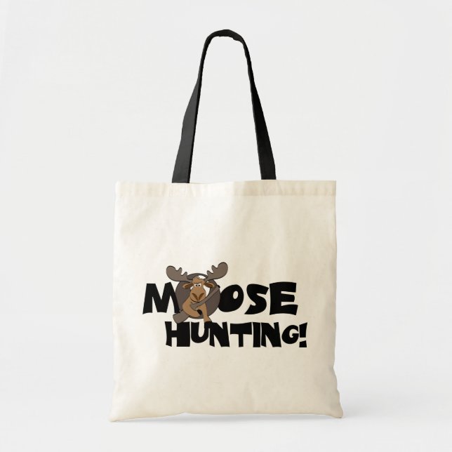 Moose Hunting Tote Bag (Front)