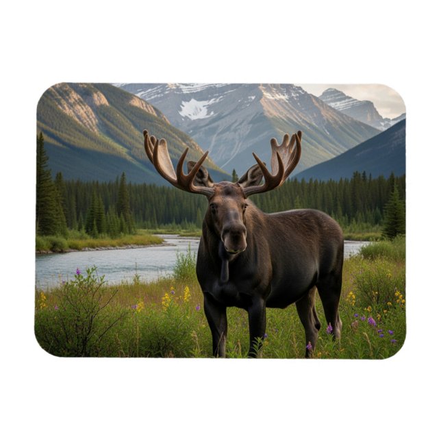 Moose in Banff National Park Canada Magnet (Horizontal)