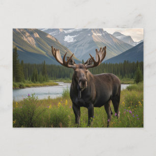 Moose in Banff National Park Canada Postcard