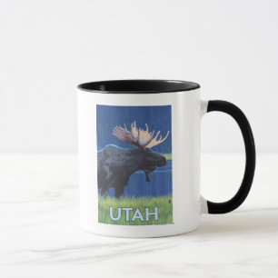 Moose in MoonlightUtah Mug