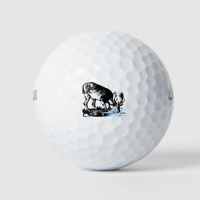 Moose in Stream Golf Balls (Front)