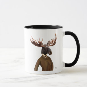 Moose In Suit Portrait Mug