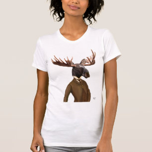 Moose In Suit Portrait T-Shirt