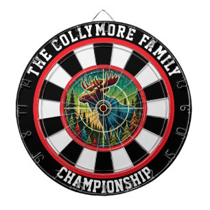 Moose in the Forest Bullseye Dartboard