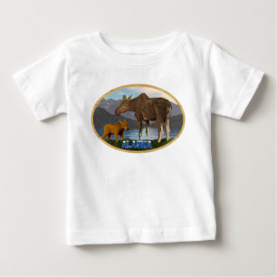 Moose in the Meadow Baby T-Shirt