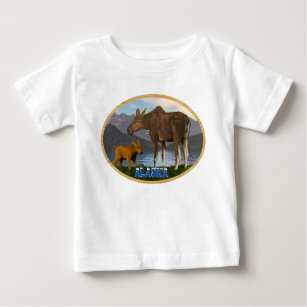 Moose in the Meadow Baby T-Shirt