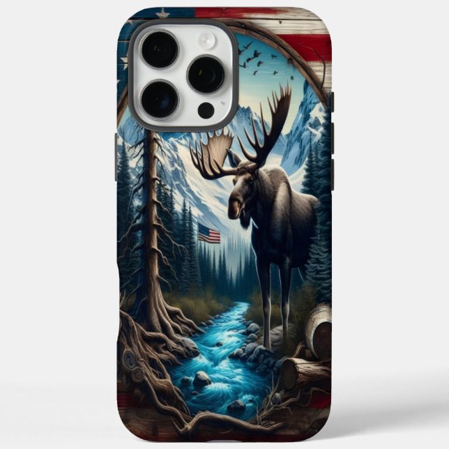 Moose In The Mountains Case-Mate iPhone Case (Back)