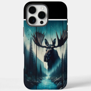 Moose In The Night iPhone 16 Pro Max Case