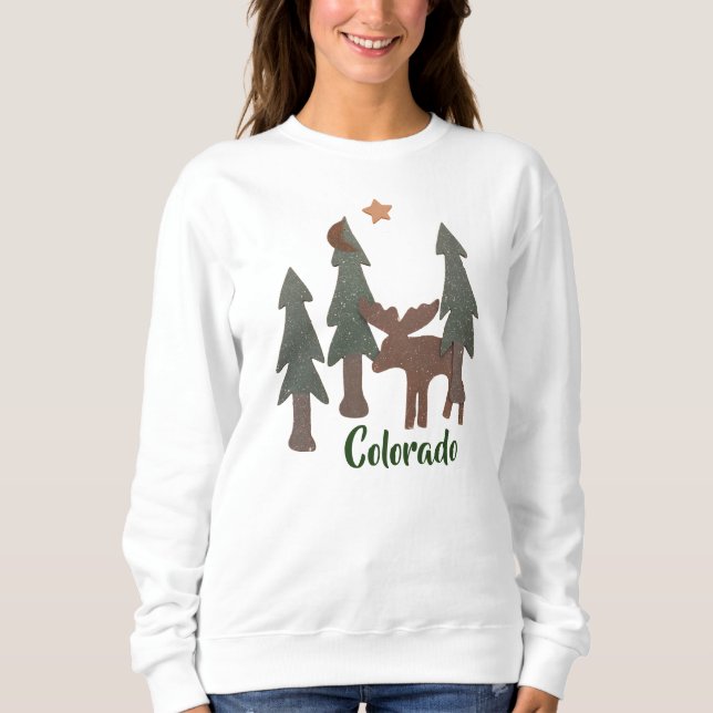 Moose in the pines sweatshirt (Front)