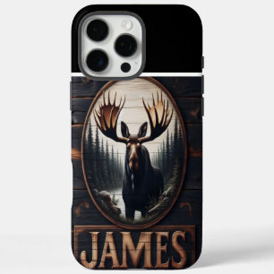 Moose In The Woods Sign iPhone 16 Pro Max Case