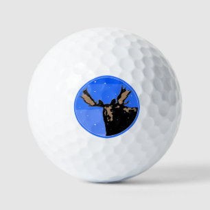 Moose in Winter  - Original Wildlife Art Golf Balls