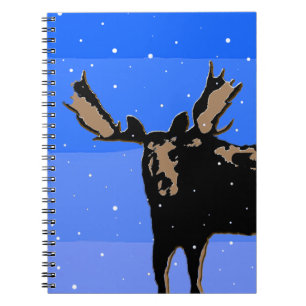 Moose in Winter - Original Wildlife Art Notebook